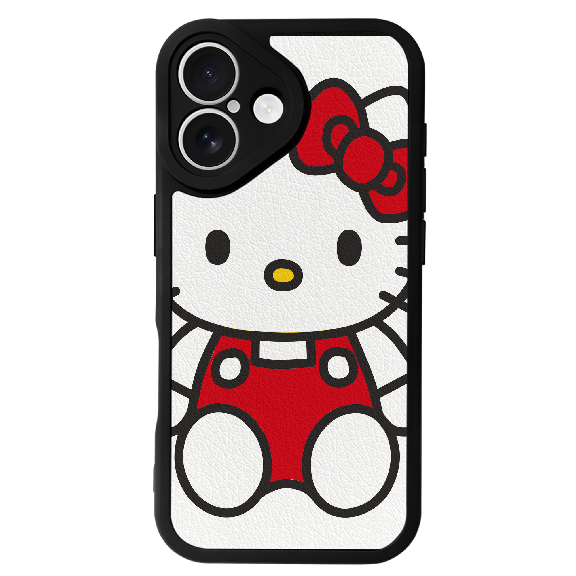 （画像用） Hello Kitty ハローキティ 【iPhone 16シリーズ対応】シリコンスマホケース（レザー調） 材質：シリコン
